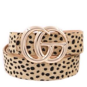 🆕🌿SHINY GOLD TAUPE SPOT BELT